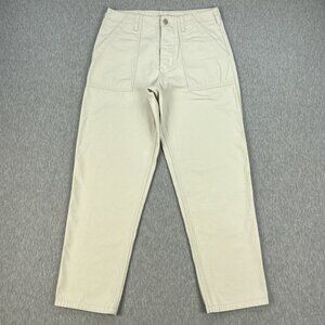 Nike Life Fatigue Pants Mens M (32x30) Ivory Cream HBT Herringbone Twill Retro